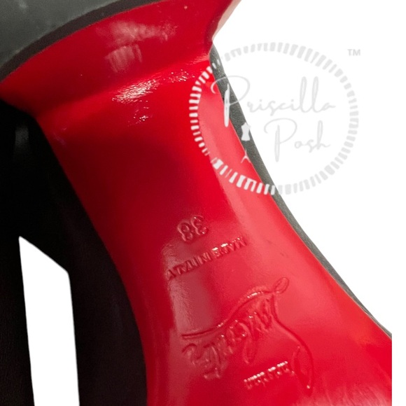 Christian Louboutin Sursamoto Black Leather Over-The-Knee Thigh High Boots 38 - Picture 14 of 14